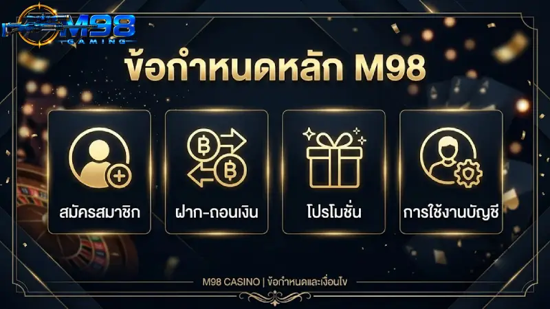ข้อกำหนดหลักตาม นโยบายข้อตกลงและเงื่อนไข M98