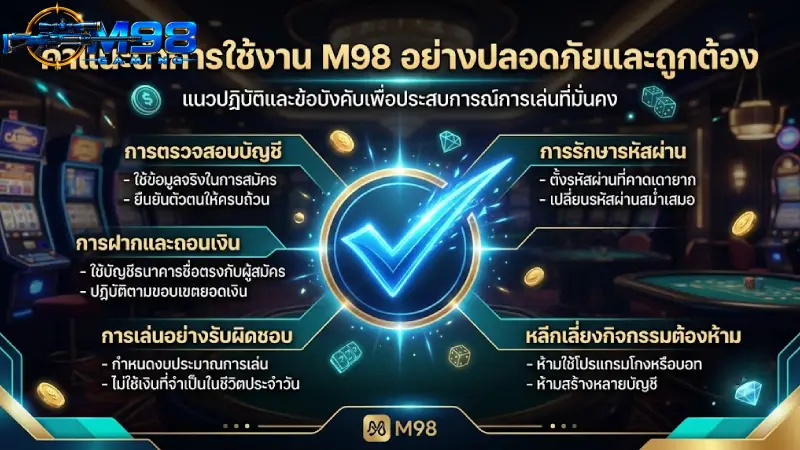 ข้อแนะนำในการใช้งาน M98 อย่างปลอดภัยและถูกต้อง