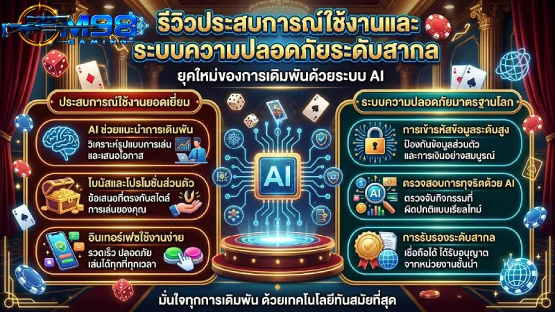 รีวิวประสบการณ์ใช้งานและระบบความปลอดภัยระดับสากล M98