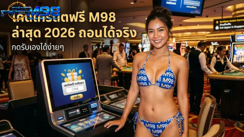 โค้ดเครดิตฟรี M98 ล่าสุด 2026 กดรับเอง ถอนได้จริง